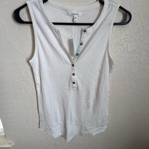 Maurices White Henley Tank Top